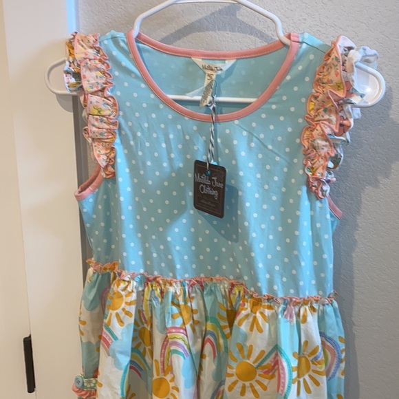 New with Tags Size 16 Matilda Jane Sun Rainbow Print Dress with pockets 🌈 - Picture 4 of 7